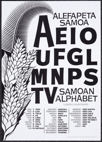 Churchward Alefapeta Samoa Poster; by Joseph Churchward; Te Papa Tongarewa; Purchased 2008