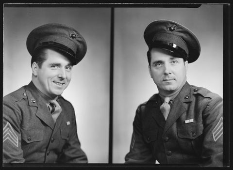 Sergeant Dietrich, 1943, Spencer Digby Studios. Half-plate negative. Te Papa, B.057660
