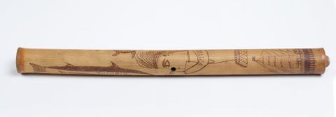 Fangufangu (nose flute); FE000712; Gift of Alexander Turnbull, 1913; Te Papa