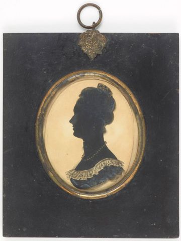 Silhouette portrait. 1780 - 1800, England. Maker unknown. Gift of Mrs R. K. Dell on behalf of the Estate of Miss Winifred Mary Mather, 1975