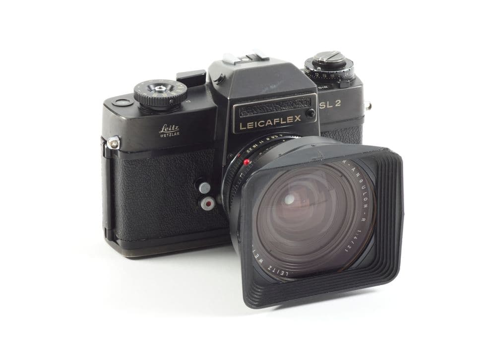 Leicaflex SL2 camera, with 21mm lens, owned by Brian Brake