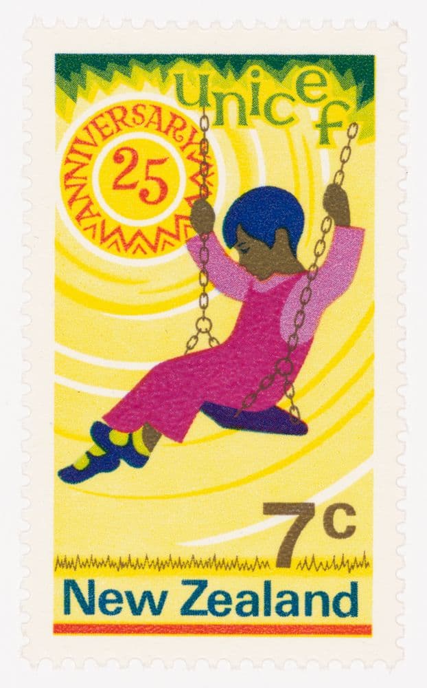 Issued seven cent 25th Anniversary of UNICEF stamp | Collections
